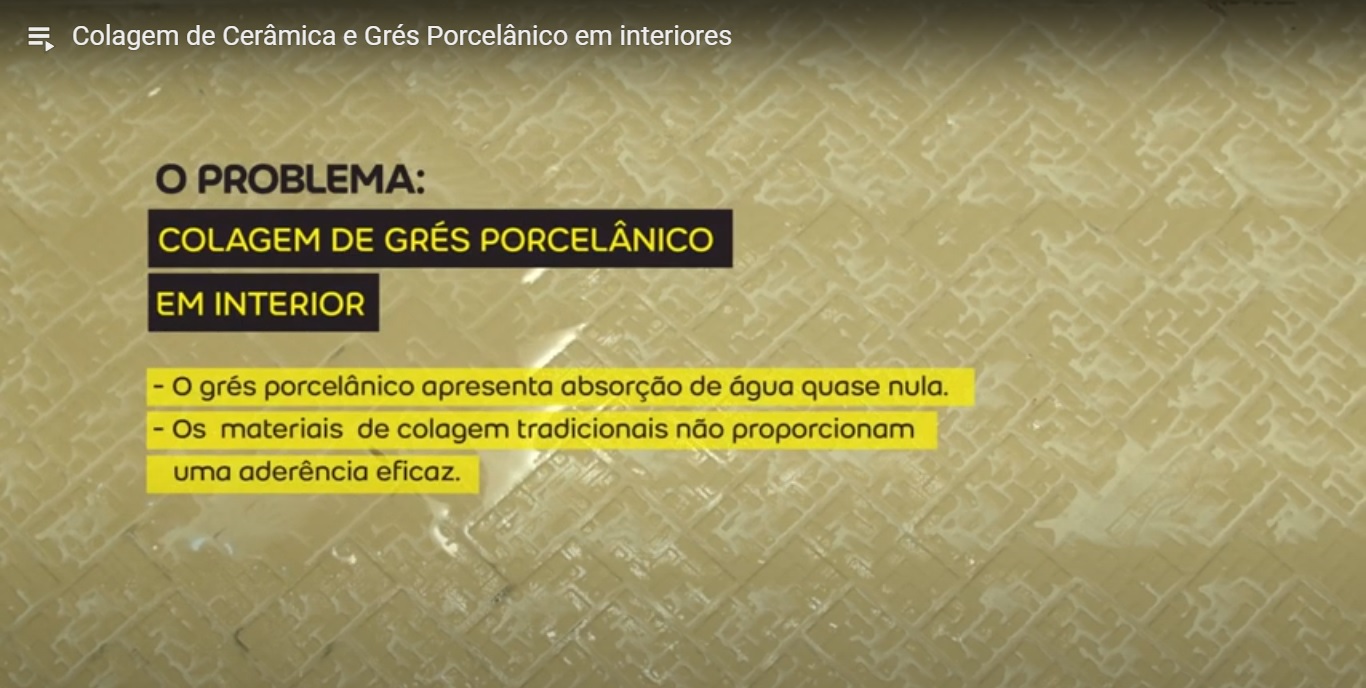 Colagem de Cerâmica e Grés Porcelânico em interiores